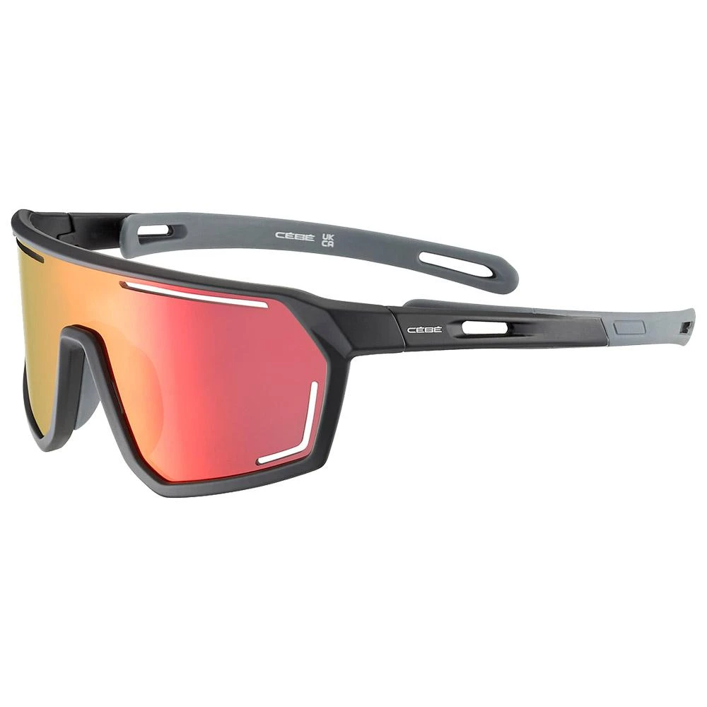 Cébé Lunettes De Soleil Cebe S'Trace Black Grey Red Matte Zone Blue Light Grey Cat.3 Red 1 Cébé Lunettes De Soleil Cebe S'Trace Black Grey Red Matte Zone Blue Light Grey Cat.3 Red