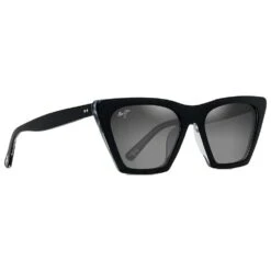 Lunettes De Soleil Maui Jim Kini Kini Noir Crystal Gris Neutre Minéral SuperThin