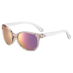 Cébé Lunettes De Soleil Cebe Ella Shiny Translucent Blush White Zone Blue Light Grey Cat.3 Pink