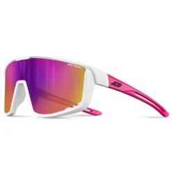 Lunettes De Soleil Julbo Fury S Blanc Brillant Rose Spectron 3 Flash Rose