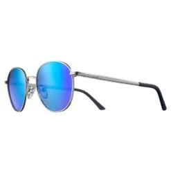 Lunettes De Soleil Solar Yoko Argent Polarized Flash Bleu