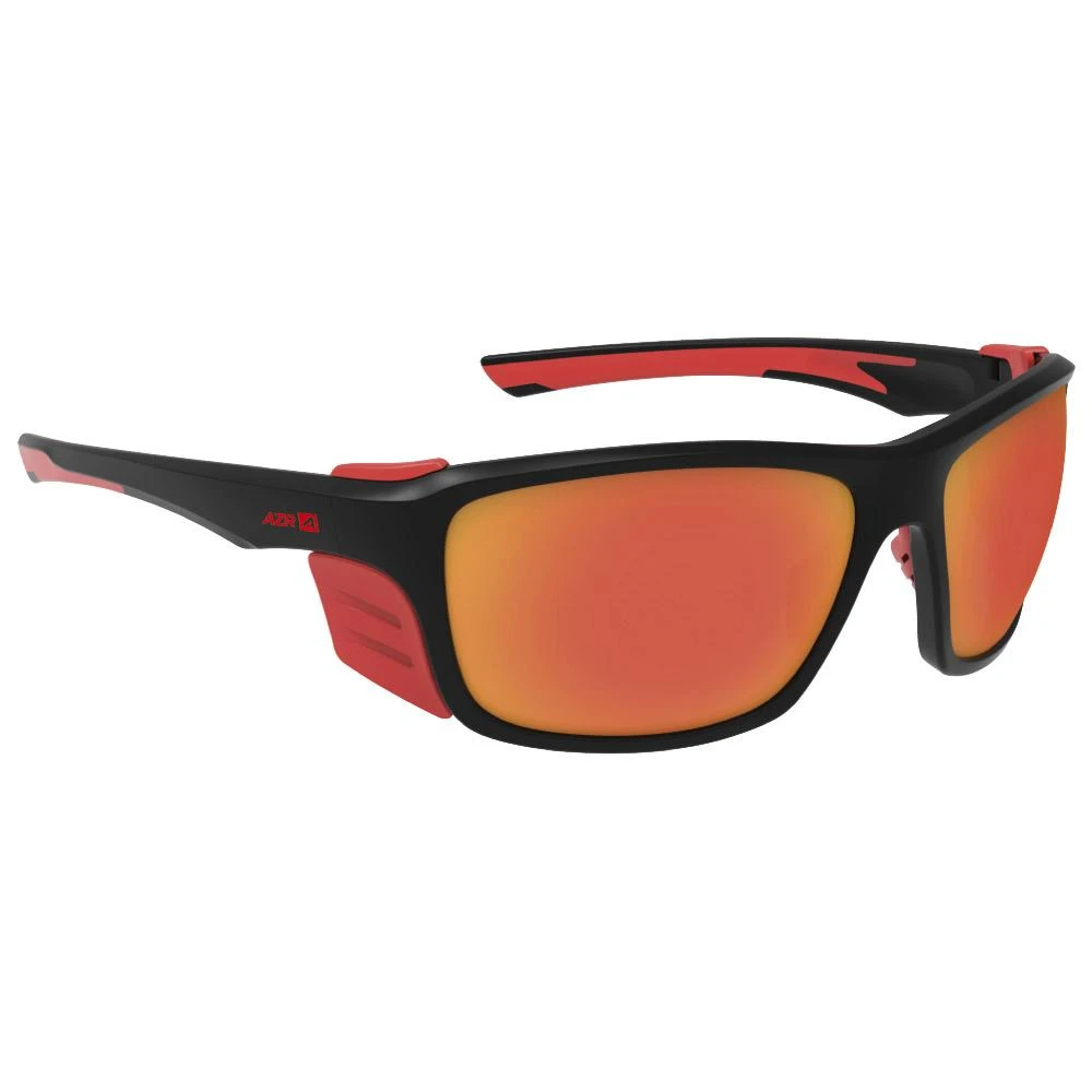 Lunettes De Soleil AZR Voyager Noire Mate Rouge Multicouche Rouge 1 Lunettes De Soleil AZR Voyager Noire Mate Rouge Multicouche Rouge
