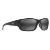 Lunettes De Soleil Maui Jim Local Kine Shiny Black Gris Neutre Minéral Superthin