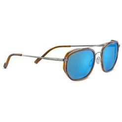 Lunettes De Soleil Serengeti Boron Shiny Gunmetal Brown Buffalo Polarized 555nm Blue