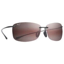 Lunettes De Soleil Maui Jim Akau Black Gloss Mauipure Lt Maui Rose