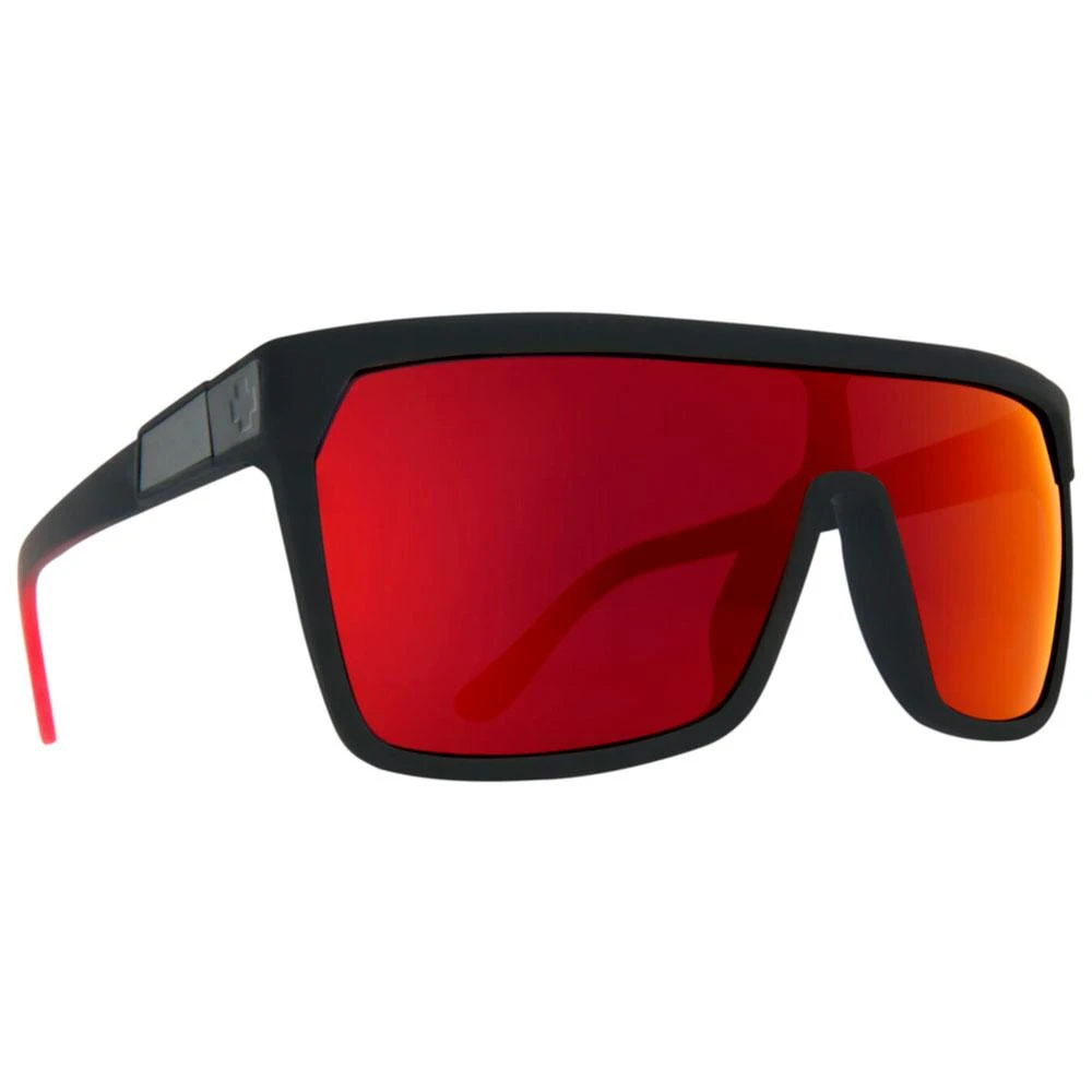 Lunettes De Soleil Spy Flynn Soft Matte Black Red Face HD Plus Gray Green With Red Light Spectra Mirror 1 Lunettes De Soleil Spy Flynn Soft Matte Black Red Face HD Plus Gray Green With Red Light Spectra Mirror