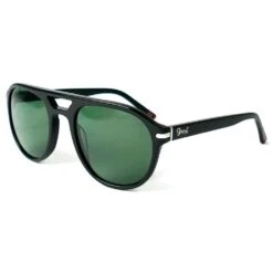 Lunettes De Soleil Binocle Eyewear Bradley Shiny Black Grey Green Polarized
