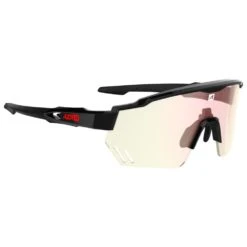 Lunettes De Soleil AZR Race Rx Noire Vernie Irise Rouge Photochromique