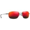 Lunettes De Soleil Maui Jim Nanea Noir Mat Hawaii Lava MauiBrilliant
