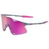 100% Lunettes De Soleil 100 % Hypercraft Gloss Light Grey Purple Multilayer Mirror Lens