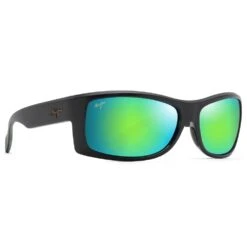 Lunettes De Soleil Maui Jim Equator Noir Mat Olive MauiGreen Mineral SuperThin