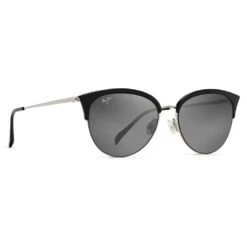 Lunettes De Soleil Maui Jim Olili Noir Brillant Gris Neutre MauiBrilliant