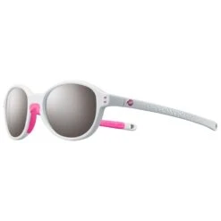 Lunettes De Soleil Julbo Frisbee Gris Clair Rose Fluo Spectron 3+ Silver Flash