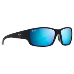 Lunettes De Soleil Maui Jim Local Kine Soft Black Bleu Hawaï Minéral Superthin